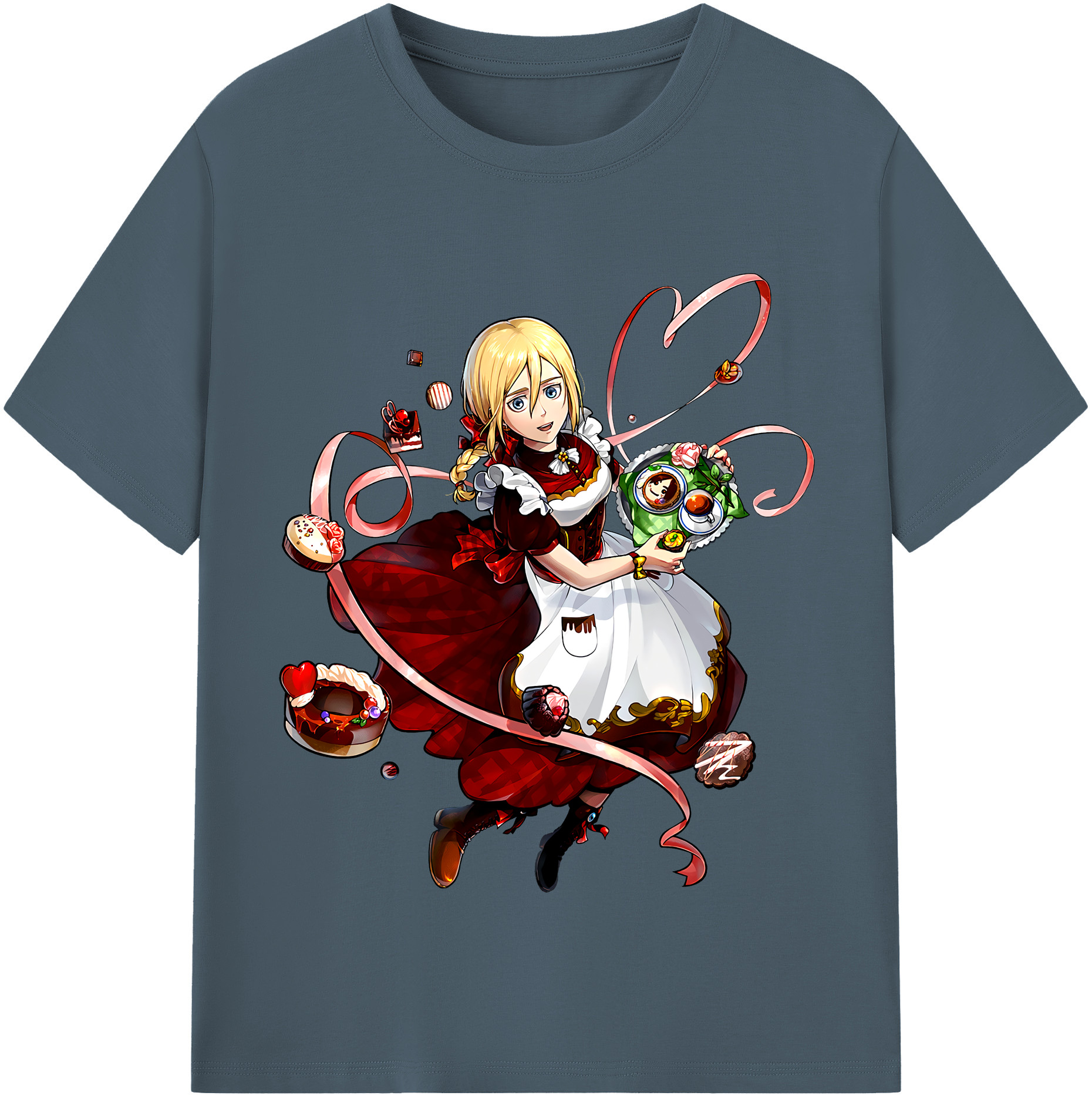 （画像用） 進撃の巨人 クリスタ·レンズ Attack on Titan Christa Lenz 綿100％半袖Tシャツ（フロントプリント）